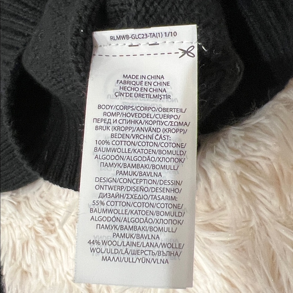 🎉Host Pick 2x🎉Polo Ralph Lauren Boys Black Polo Bear Sweater - Size S (8) - Picture 11 of 12